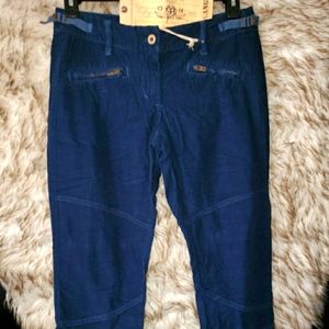 DA-NANG Silk CORDUROY CAPRI PANTS